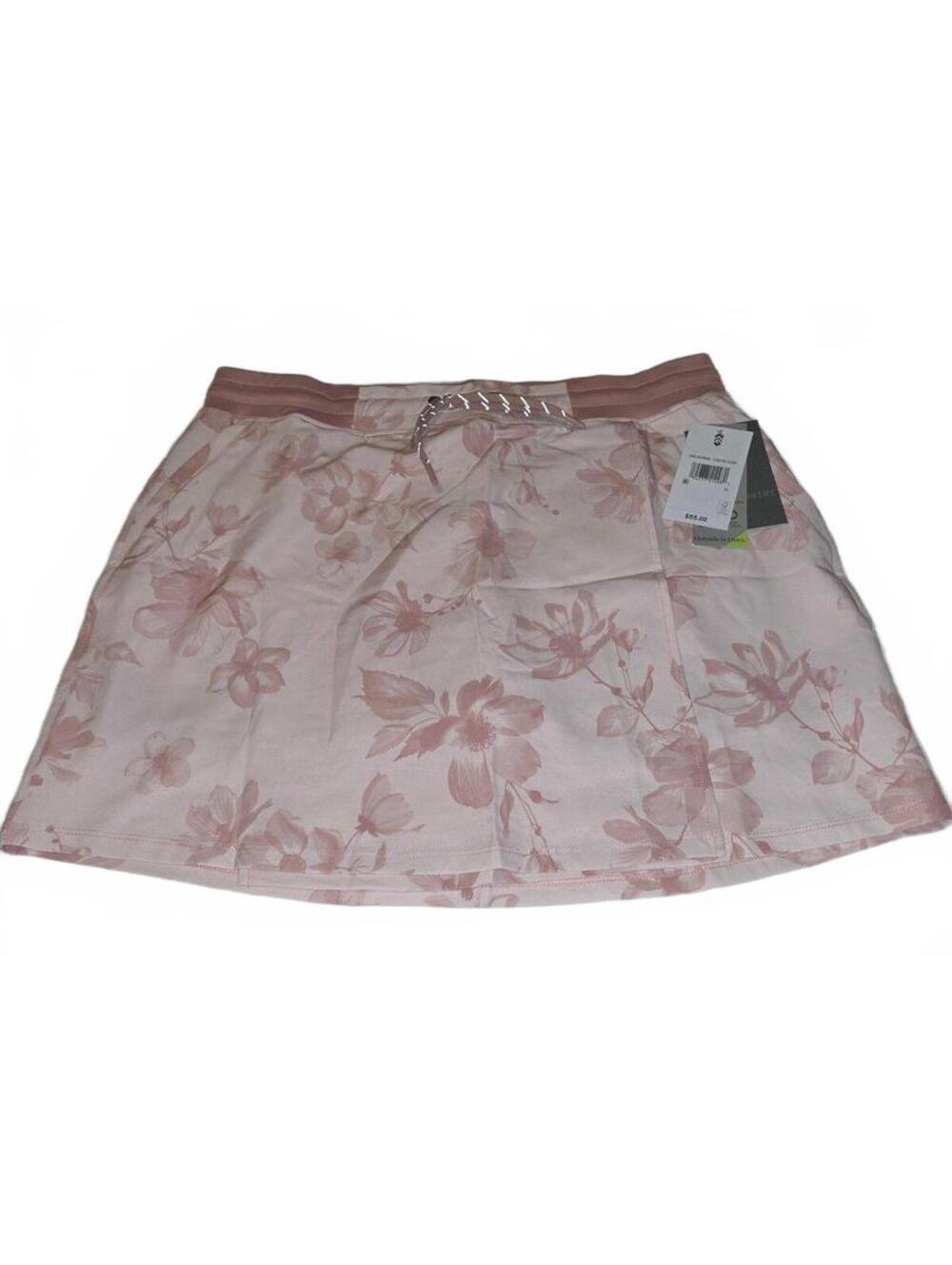 Free Country Women's Floral Print Activewear Skort with Inner Shorts NWT